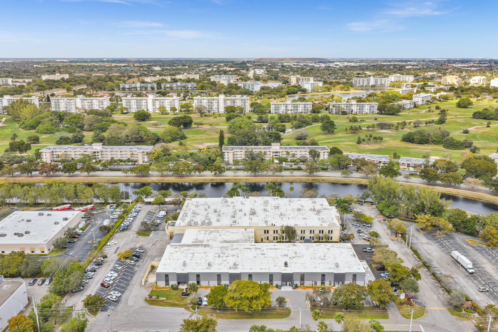 Aerial view of Pompano Beach surrounding area near 3001 SW 10th St